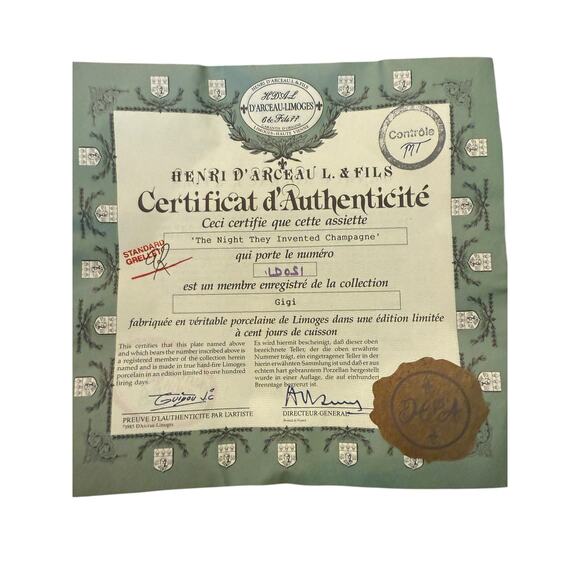 Limoges France “Patinage au Trocadéro” Plate by Peltriaux – Limited Edition - Picture 3 of 8